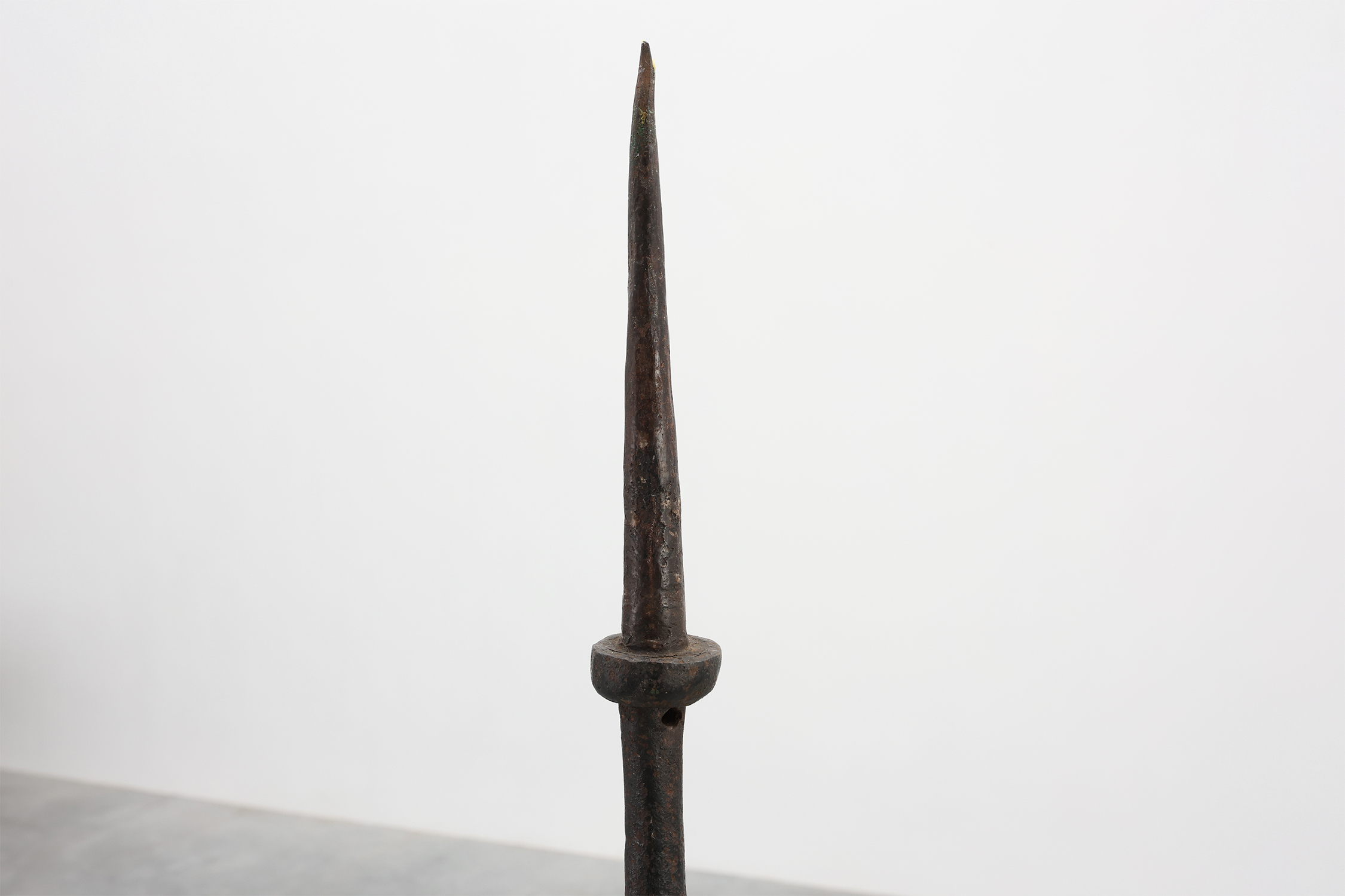 French hand-forged Iron Spike Stand or torchere, 15th century thumbnail